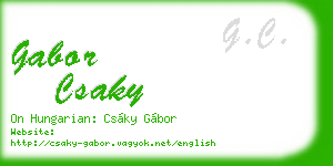gabor csaky business card
