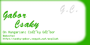 gabor csaky business card